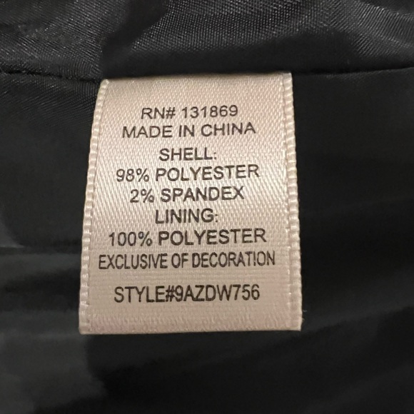 Black Satin Blazer with feather cuffs by Sincerely Jules. Size M. - Picture 9 of 11